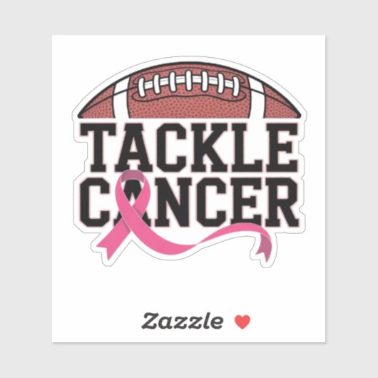 Tackle Cancer Pink Ribbon Design シール (シート)
