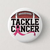 Tackle Cancer Pink Ribbon Design 缶バッジ (正面)