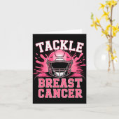 Tackle Football Breast Cancer Awareness Nk Ribbon  カード (黄色い花)