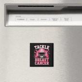 Tackle Football Breast Cancer Awareness Nk Ribbon  マグネット (インサイチュ (食洗機))