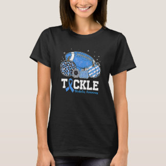 Tackle Football Diabetic Blue Diabetes Type 1 Awar Tシャツ