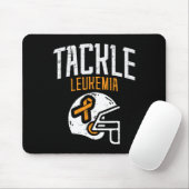 Tackle Leukemia Helmet Orange Ribbon Blood Cancer マウスパッド (マウス)