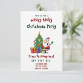 TACKYクリスマスパーティの招待状おもしろいサンタ 招待状 (スタンド正面)