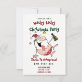TACKYクリスマスパーティの招待状おもしろいサ飲ータ 招待状 (正面)