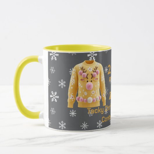 Tacky Christmas Sweater 2nd. Place Contest Winner  マグカップ (左)