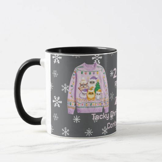 Tacky Christmas Sweater 2nd. Place Contest Winner マグカップ (左)