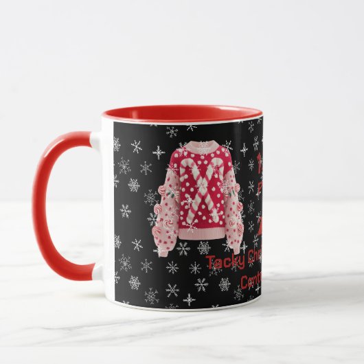 Tacky Christmas Sweater Contest Winner Mug マグカップ (左)