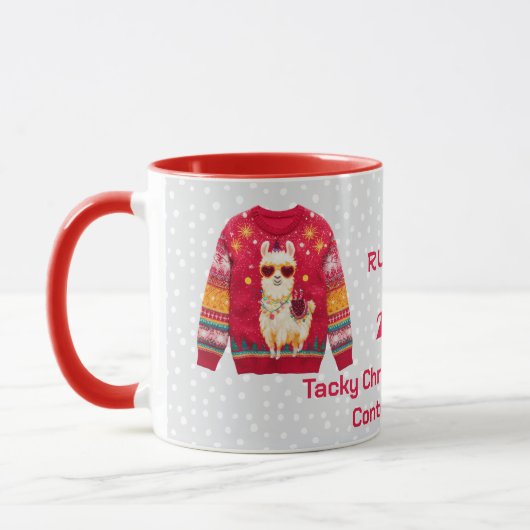 Tacky Christmas Sweater RUNNER UP Contest Winner  マグカップ (左)