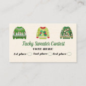 Tacky Sweater Contest Voting Cards コーリングカード (正面)