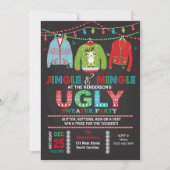Tacky Ugly Sweater Christmas Party Invitation 招待状 (正面)