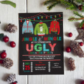 Tacky Ugly Sweater Christmas Party Invitation 招待状