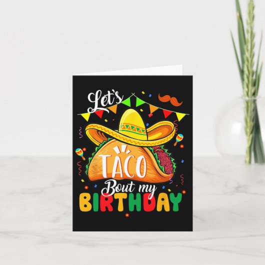Tacoについて私の誕生日おもしろいCinco De Mayo Mexican カード (正面)