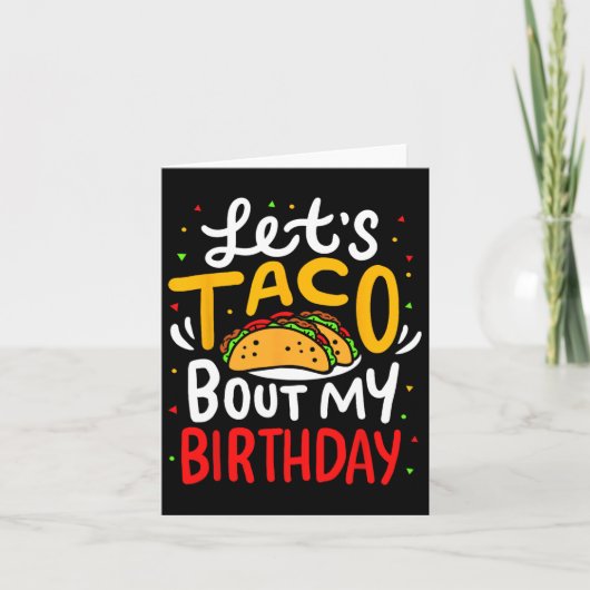 Tacoについて私の誕生日おもしろいCinco De Mayo Mexican カード (正面)