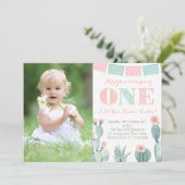 Tacoのフィエスタガールについて1st誕生日パーティー写真 招待状 (スタンド正面)