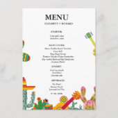 Tacoの恋カップルのシャワーブライダルシャワー メニュー (正面)