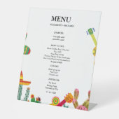 Tacoの恋カップルのシャワーブライダルシャワー 台座サイン (正面)