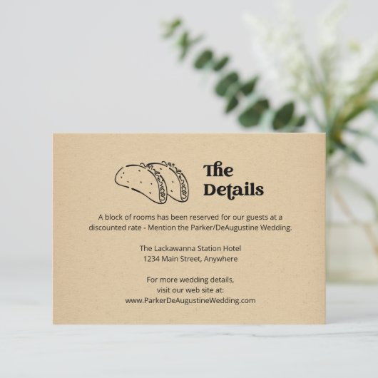 Tacoの情報結婚詳細エンクロージャカード エンクロージャーカード (スタンド正面)