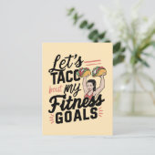 Tacoの私のフィットネスゴールの解決についておもしろい インビテーションポストカード (スタンド正面)