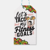 Tacoの私のフィットネスゴールの解決についておもしろい ギフトタグ (正面)