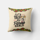 Tacoの私のフィットネスゴールの解決についておもしろい クッション (裏面)