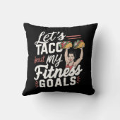 Tacoの私のフィットネスゴールの解決についておもしろい クッション (裏面)