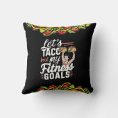 Tacoの私のフィットネスゴールの解決についておもしろい クッション (裏面)