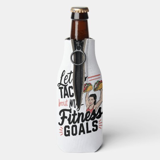 Tacoの私のフィットネスゴールの解決についておもしろい ボトルクーラー (ボトル裏面)