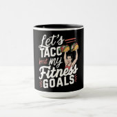 Tacoの私のフィットネスゴールの解決についておもしろい マグカップ (中央)
