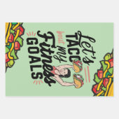 Tacoの私のフィットネスゴールの解決についておもしろい ラッピングペーパーシート (正面3)