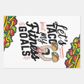 Tacoの私のフィットネスゴールの解決についておもしろい ラッピングペーパーシート (正面2)