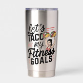 Tacoの私のフィットネスゴールの解決についておもしろい 保温保冷タンブラー (背面)