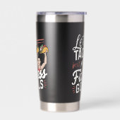 Tacoの私のフィットネスゴールの解決についておもしろい 保温保冷タンブラー (左面)