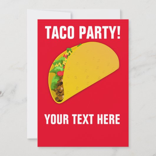 TACOパーティの招待状 招待状 (正面)