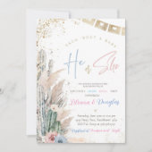 Taco赤ちゃんシャワー招待状Boho gender reveal 招待状 (正面)