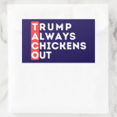 TACO – トランプは常に鶏を追い出す 長方形シール (バッグ)