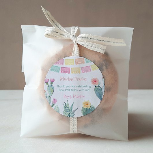 Taco About a Fiesta Baby Showerパーティーありがとう ラウンドシール