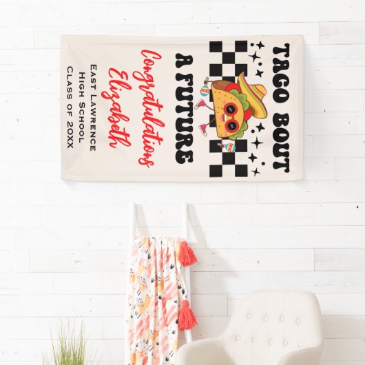 Taco About a future Fiesta卒業 横断幕 (インサイチュ)