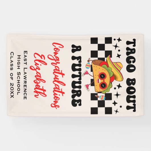 Taco About a future Fiesta卒業 横断幕 (横)