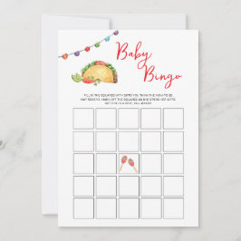 Taco Baby Shower Bingo game 招待状