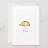 Taco Baby Shower Bingo game 招待状 (裏面)