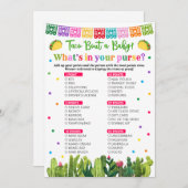 Taco Baby Shower What's in your Whopings Game アドバイスカード (正面/裏面)