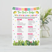 Taco Baby Shower What's in your Whopings Game アドバイスカード (スタンド正面)