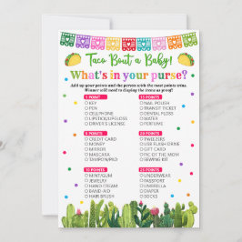 Taco Baby Shower What's in your Whopings Game アドバイスカード