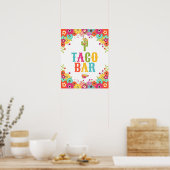 Taco Bar Poster- Fiesta Party Table Sign ポスター (キッチン)