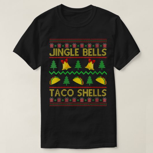 Taco Bell Jingle Bell Taco Shells Funny Christmas  Tシャツ (デザイン正面)