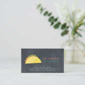 Taco Black Chalkboard Social Media Loyalty Card 名刺 (スタンド正面)