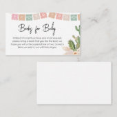 Taco Boho Baby Shower Books forベビーベビー エンクロージャーカード (正面/裏面)