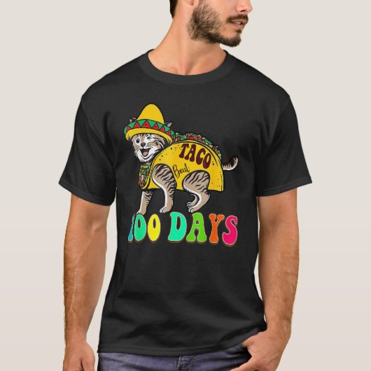 Taco Bout 100 Days Cute Teacher Student 100th Day  Tシャツ (正面)