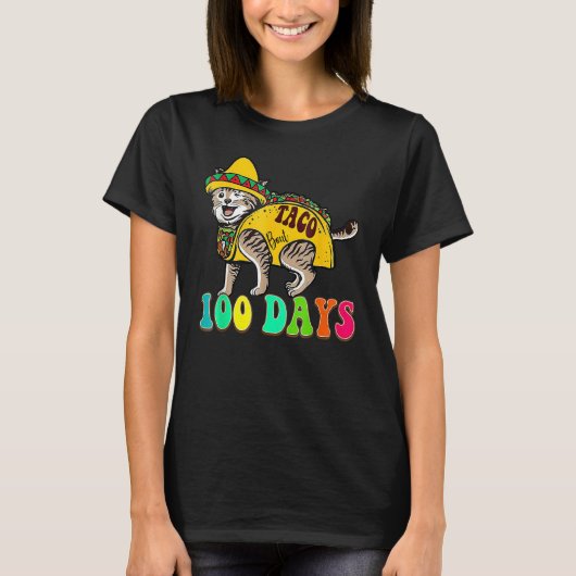 Taco Bout 100 Days Cute Teacher Student 100th Day  Tシャツ (正面)