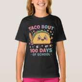 Taco Bout 100 Days of School Student Tacos Teacher Tシャツ (正面)